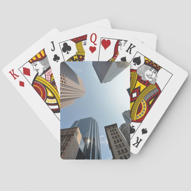 Fish-eye lens of building, Boston, US Playing Cards (Back)