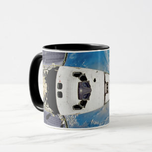 Fish Eye View Space Shuttle Atlantis Earth Orbit Mug