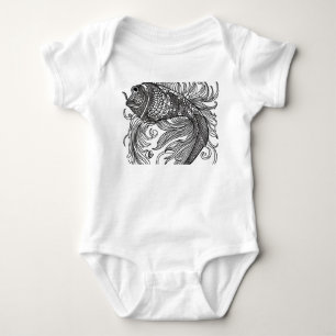 Fish Face Baby Bodysuit