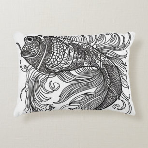 Fish Face Decorative Cushion