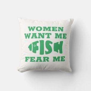 Fish fear me cushion