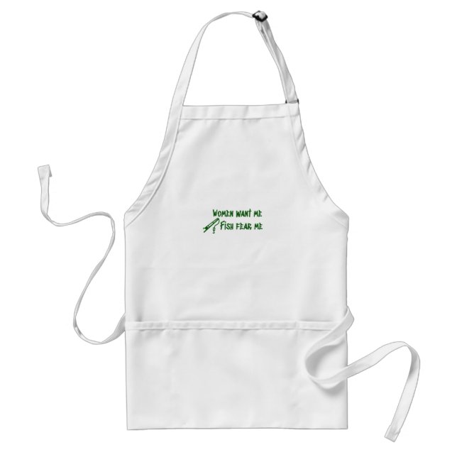Fish Fear Me, Fishing Fisher Standard Apron (Front)
