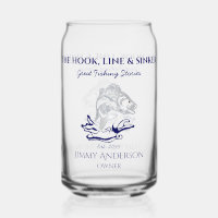 Fish Fishing Fisherman Drinkware Can Beer Glass