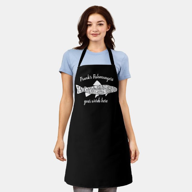 fish fishmonger seafood caviar butcher meat cuts apron (Worn)