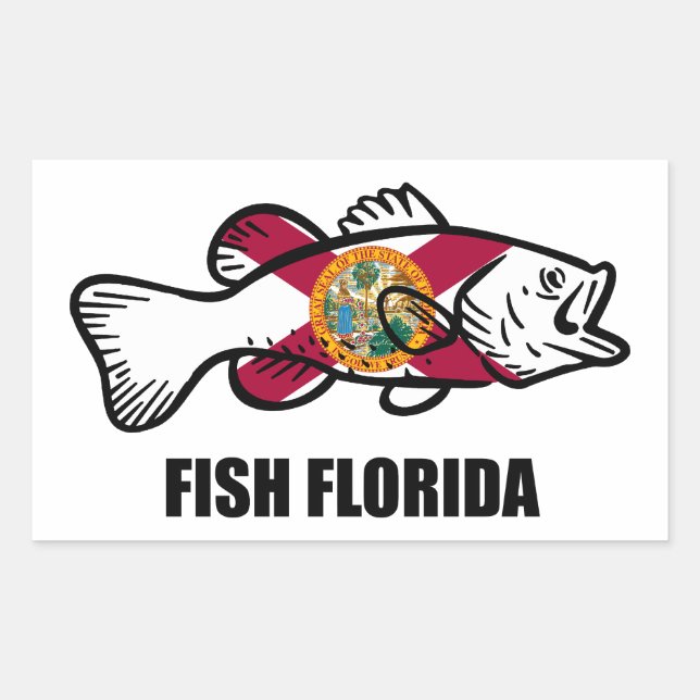 Fish Florida Rectangular Sticker (Front)