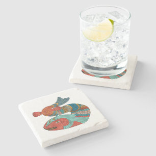 Fish Folk Stone Coaster