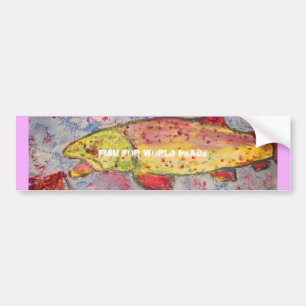 Fish for World Peace Bumper Sticker