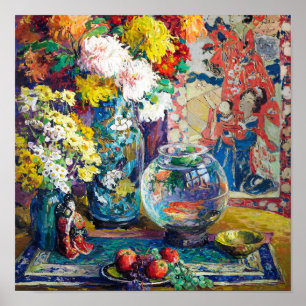 Fish, Fruits, and Flowers by Kathryn Evelyn Cherry Poster