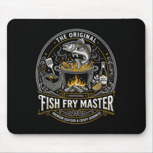 Fish Fry Master Seafood Cook Mouse Pad