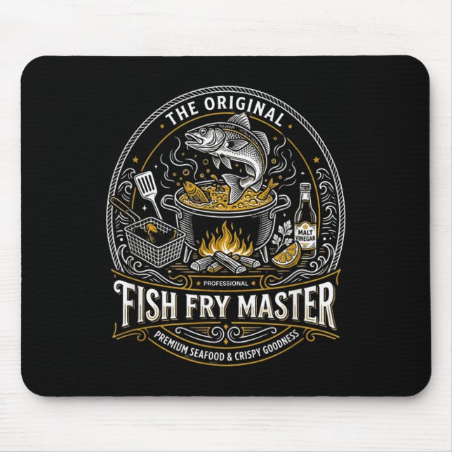 Fish Fry Master Seafood Cook Mouse Pad (Front)
