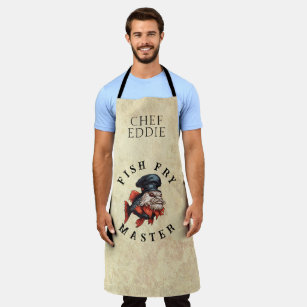 Fish Fry Master with NAME Apron
