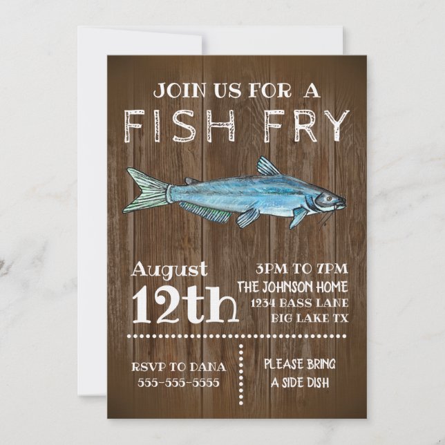 Fish Fry Party Invitation (Front)
