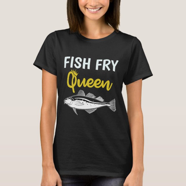 Fish Fry Queen Print T-Shirt (Front)