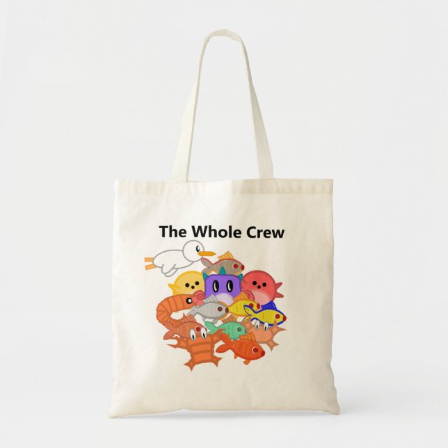 Fish Game Tote Bag-The Whole Crew  Bag (Front)
