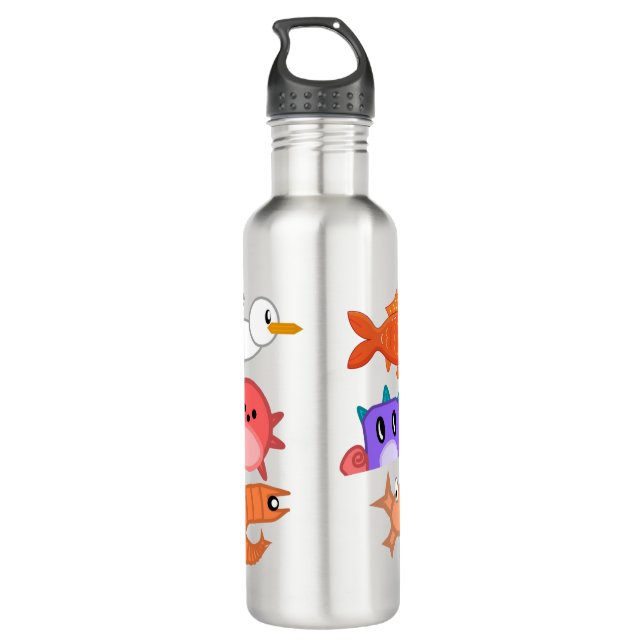 Fish Game Water Bottle (Back)