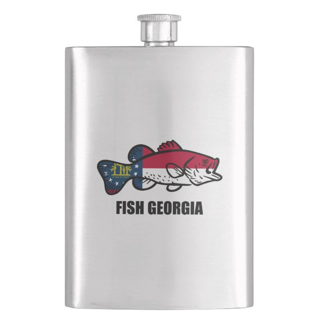 Fish Georgia Hip Flask (Front)