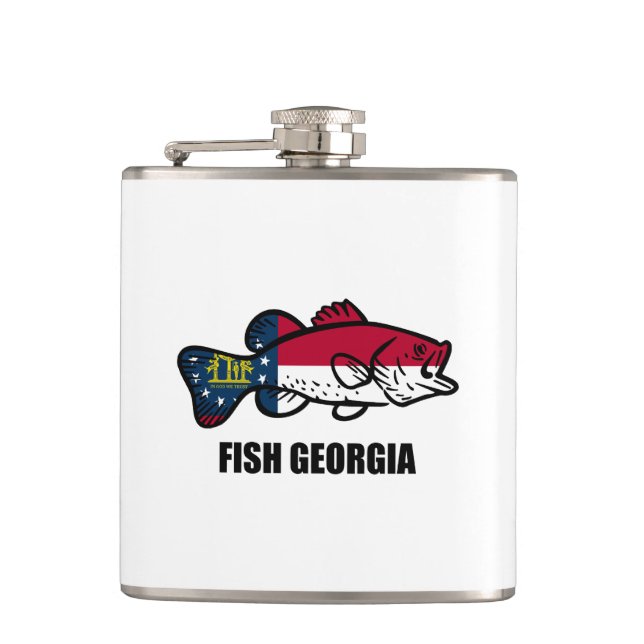 Fish Georgia Hip Flask (Front)