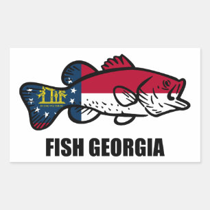 Fish Georgia Rectangular Sticker