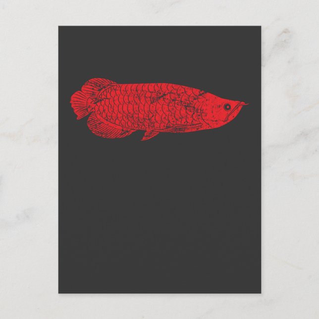 Fish Gift - Red Arowana Fish for Fish Lovers Postcard (Front)