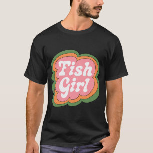 Fish Girl (Pink on Green) T-Shirt