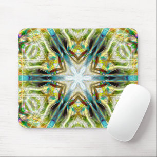 Fish glow sandy texture kaleidoscope aged green of mouse pad