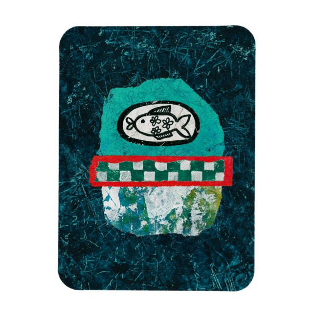 Fish Goes To Market Refrigerator Magnet (Vertical)