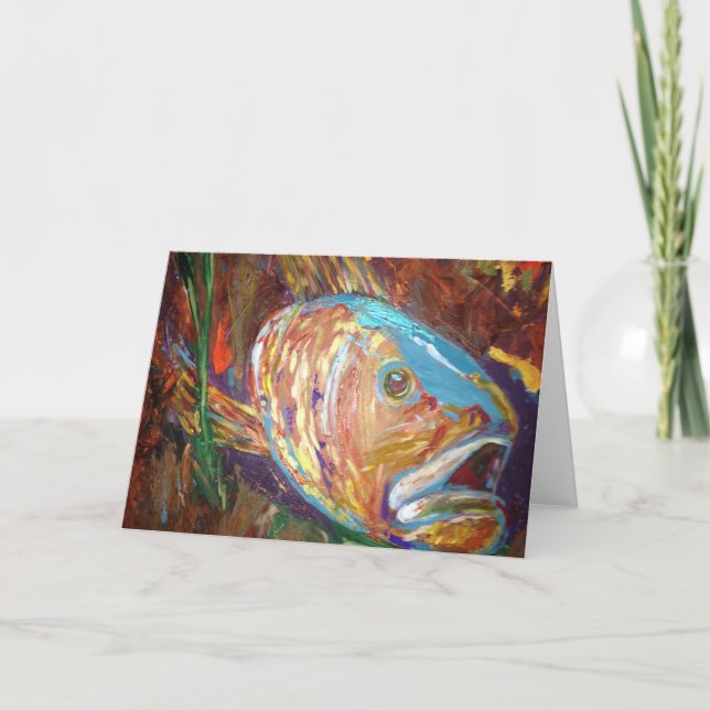 Fish Greeting Card, envelopes included Card (Front)