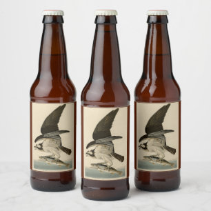 Fish Hawk, Osprey, from Audubon's Birds of America Beer Bottle Label