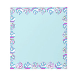 Fish Head Leaves Purple Sky Notepad