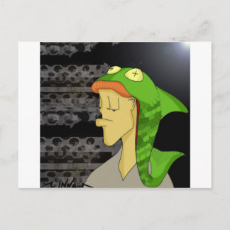 Fish head postcard