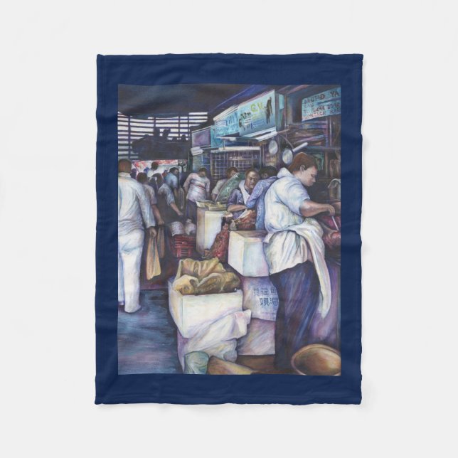 Fish Head Soup, Singapore Fleece Blanket (Front)