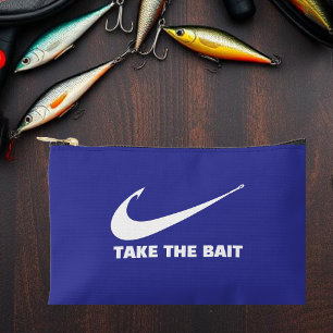 Fish Hook-Fisherman Core-Take the Bait-Deep Blue Accessory Pouch