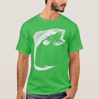 Fish Hook Minimal Art Cool Fishing Lover Art Lover T-Shirt