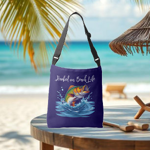 Fish-Hooked on Beach Life Crossbody Bag