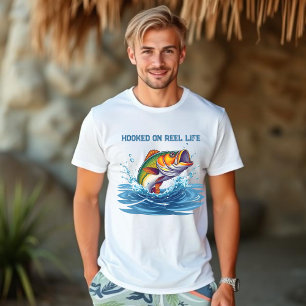 Fish-Hooked on Reel Life-Fisherman Core- T-Shirt