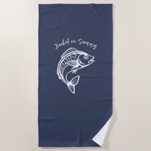 Fish-Hooked On Summer Beach Towel