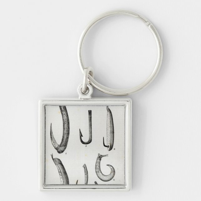 Fish-hooks of Prehistoric and Uncivilised Key Ring (Front)