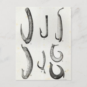 Fish-hooks of Prehistoric and Uncivilised Postcard