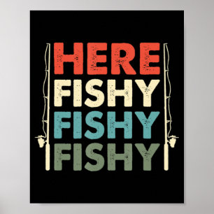 Fish Hunting Fishing Fishrod Fisherman  Poster
