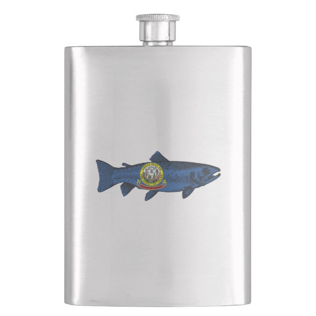Fish Idaho Trout Hip Flask (Front)