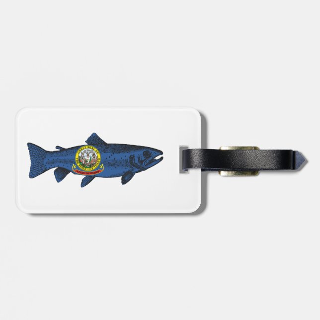 Fish Idaho Trout Luggage Tag (Back Horizontal)