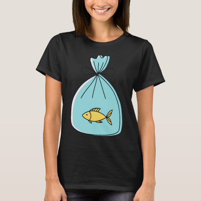 Fish in a tied plastic bag T-Shirt (Front)