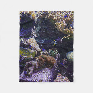 Fish in Coral Reef Fleece Blanket