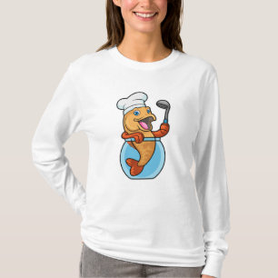 Fish in Glass as Cook with Soup spoon T-Shirt