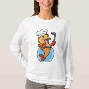 Fish in Glass as Cook with Soup spoon T-Shirt