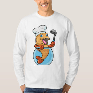 Fish in Glass as Cook with Soup spoon T-Shirt