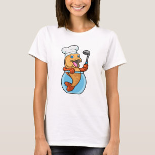 Fish in Glass as Cook with Soup spoon T-Shirt