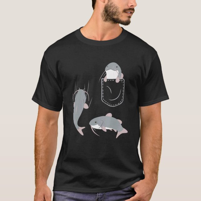 Fish In Pocket Catfish T-Shirt (Front)