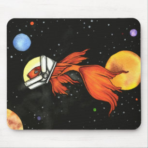 Fish In Space! Mousepad