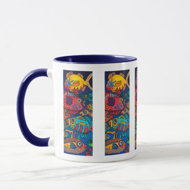 "Fish in the Fast Lane" Beverage Mug (Left)